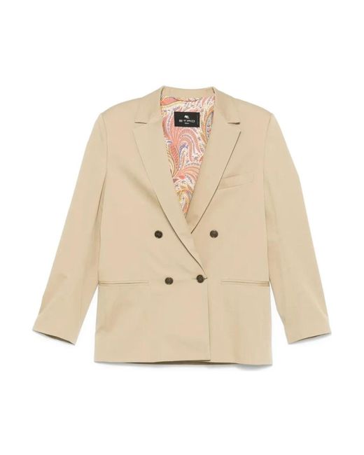 Etro Natural Blazers