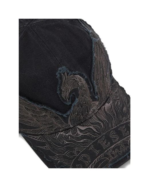 DIESEL Black Hats & Caps for men