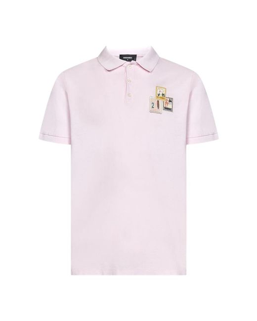 DSquared² Polo's in het Pink voor heren