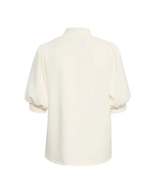 My Essential Wardrobe Overhemden ,Puff Blouse Snow Vrouwelijke Stijl in het White