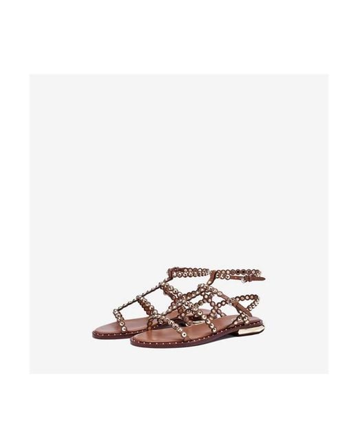 Ash White Flat Sandals