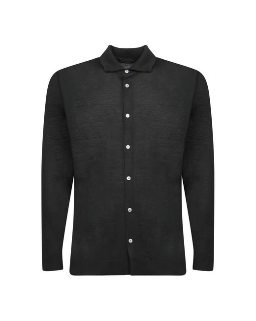 Dell'Oglio Black Casual Shirts for men