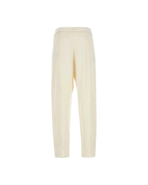 Saint Laurent Natural Straight Trousers for men