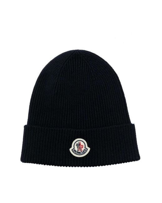 Moncler Black Beanies for men
