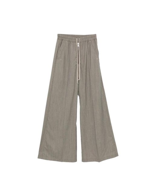 Rick Owens Gray Wide Trousers for men