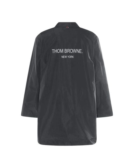 Thom Browne Black Single-Breasted Coats