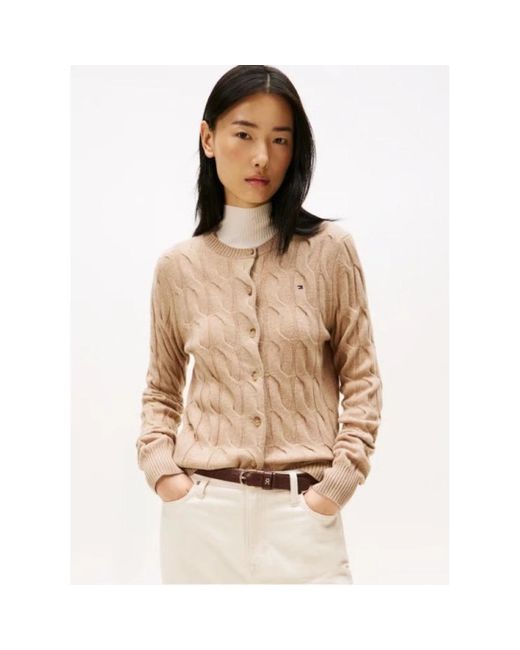 Tommy Hilfiger Truien & Vesten ,Cardigan in het Natural