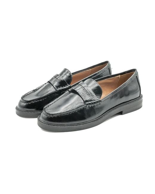 Steve Madden Gray Schwarze Lederschuhe Adison