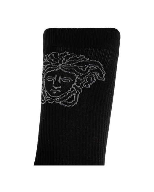 Socks Versace pour homme en coloris Black