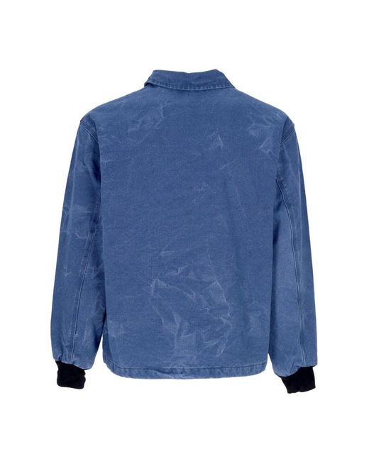 Huf Jassen ,Blauw ,Katoen Canvas Werkjas Blauw in het Blue voor heren