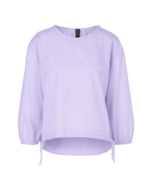 Marc Cain Purple Lässige Baumwollbluse &#39;Rethink Together&#39