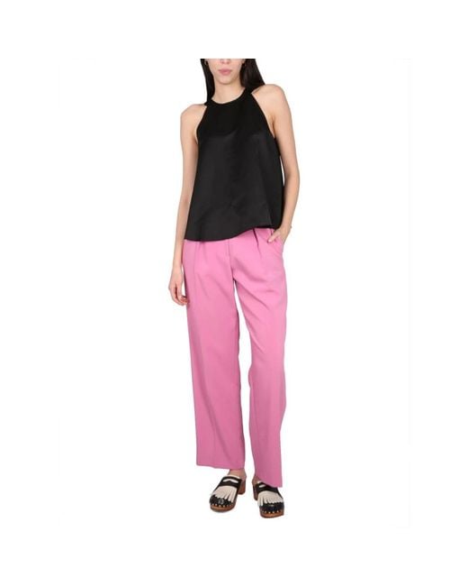 Alysi Pink Wide Trousers