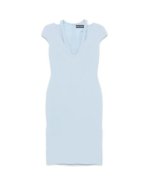 David Koma Kleedjes ,Blauw ,Jurk Met Uitsnijding in het Blue