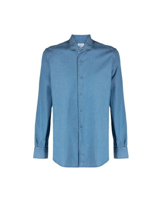 Mazzarelli Denim Overhemd in het Blue voor heren
