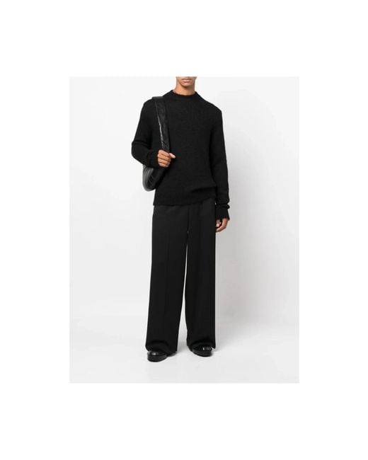 Jil Sander Black Round-Neck Knitwear for men