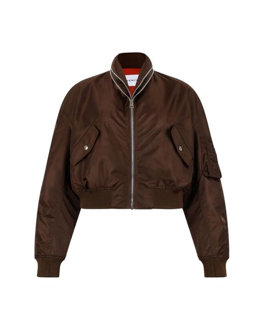 Givenchy Bruine Shawl Kraag Bomberjas in het Brown