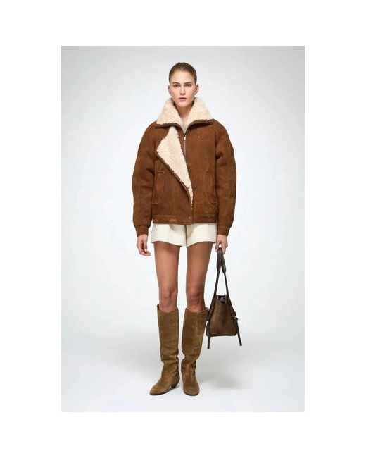 V.sp Faux Fur & Shearling Jackets in het Brown