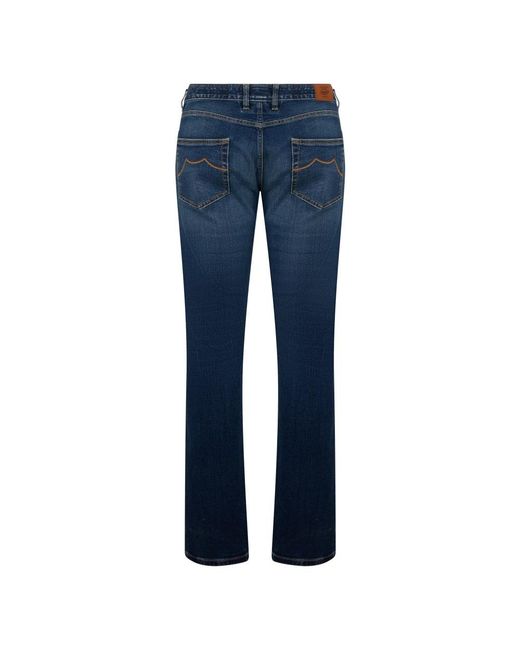 Moorer Blue Straight Fit Jeans for men