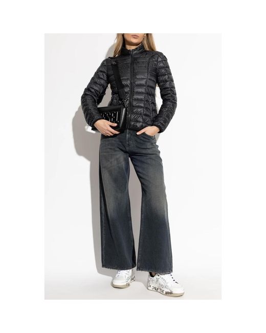 DIESEL Jassen ,Zwart ,Leer W-Pilot-Fem-Wrd Jacket in het Black