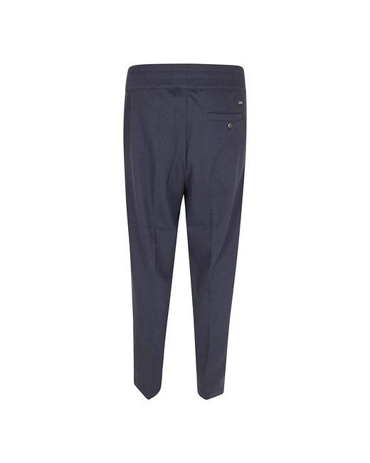 Herno Blue Slim-Fit Trousers for men