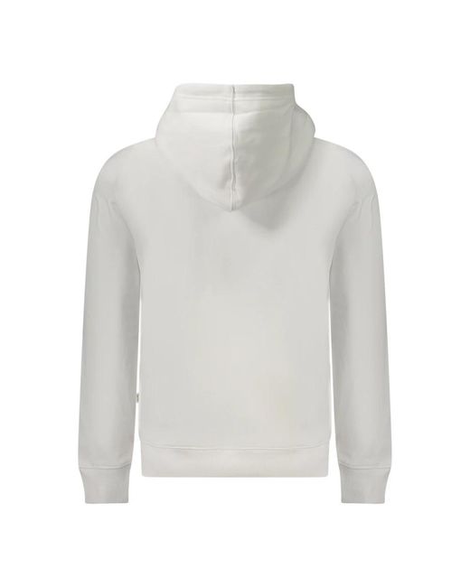 Guess Hoodies & Sweatvesten ,Wit ,Katoen Hoodie Met Lange Mouwen in het Gray voor heren