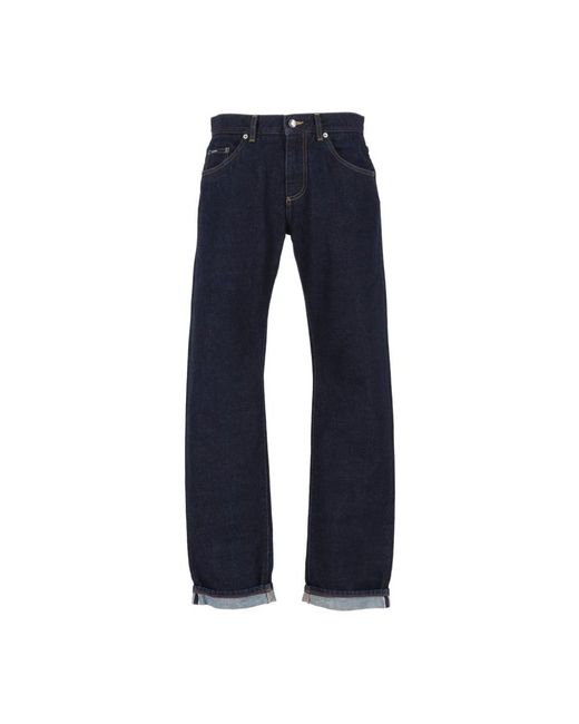 Dolce & Gabbana Blue Straight Fit Jeans for men