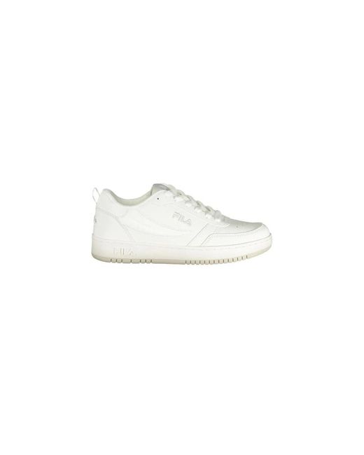 Fila White Polyester Athletic Sneakers