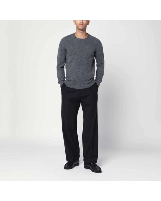 Round-Neck Knitwear Drumohr de hombre de color Gray