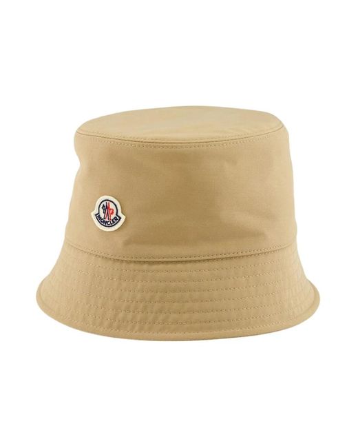 Moncler Natural Beiger Baumwoll-Eimerhut