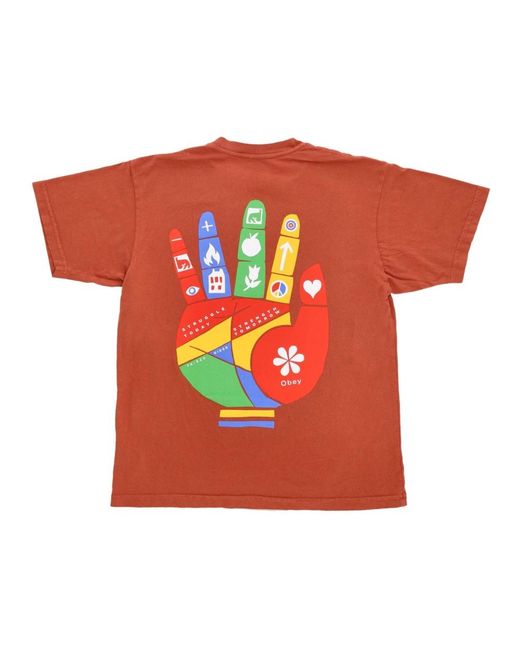 Obey Orange T-Shirts for men