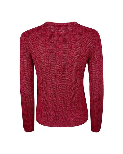 Ralph Lauren Red Round-Neck Knitwear