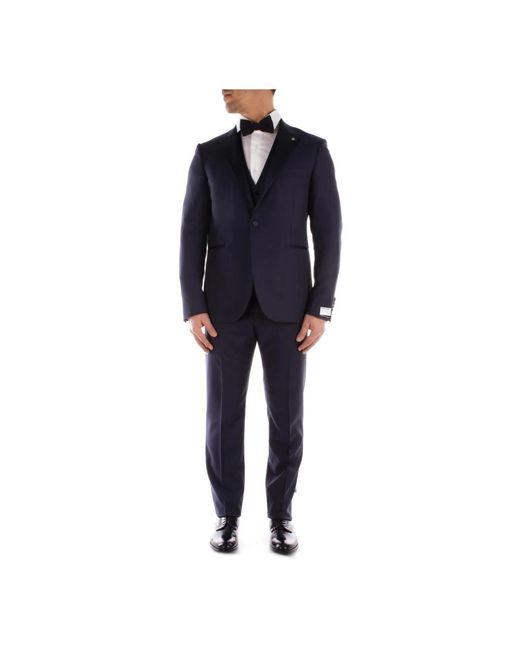 Tagliatore Single Breasted Suits in het Blue voor heren