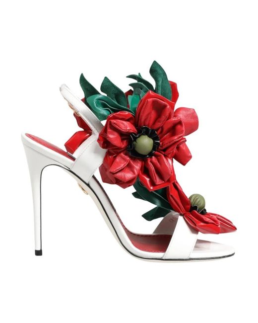 Dolce & Gabbana Red High Heel Sandals