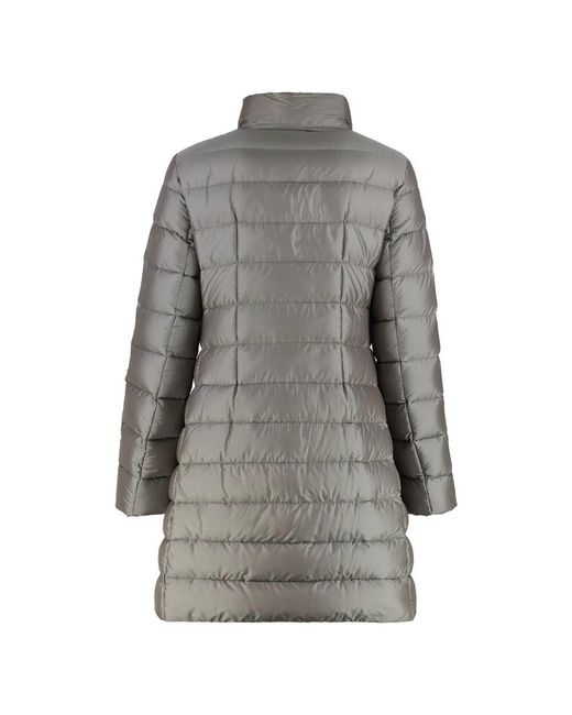 Moorer Gray Techno-Nylon-Daunenjacke Mit Abnehmbarem Futter