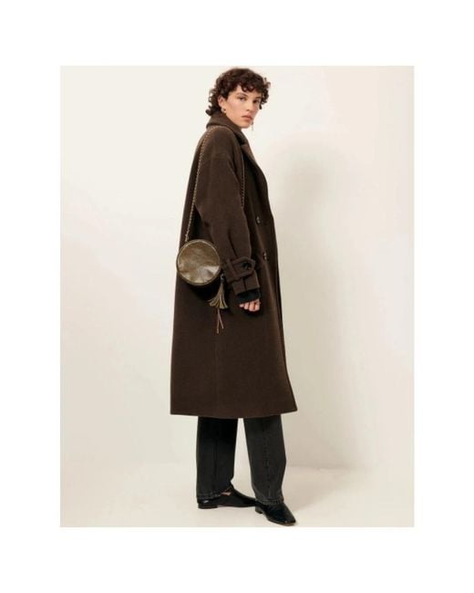 Sessun Black Double-Breasted Coats