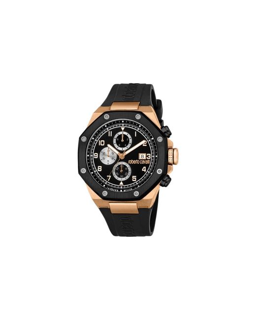 Roberto Cavalli Black Watches for men