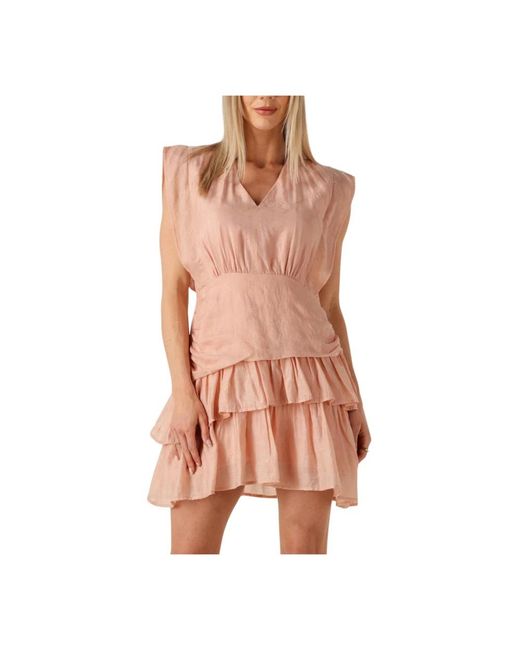 Suncoo Kleedjes ,Roze ,Katoen Roze Mini Jurk Cyana Charm in het Pink