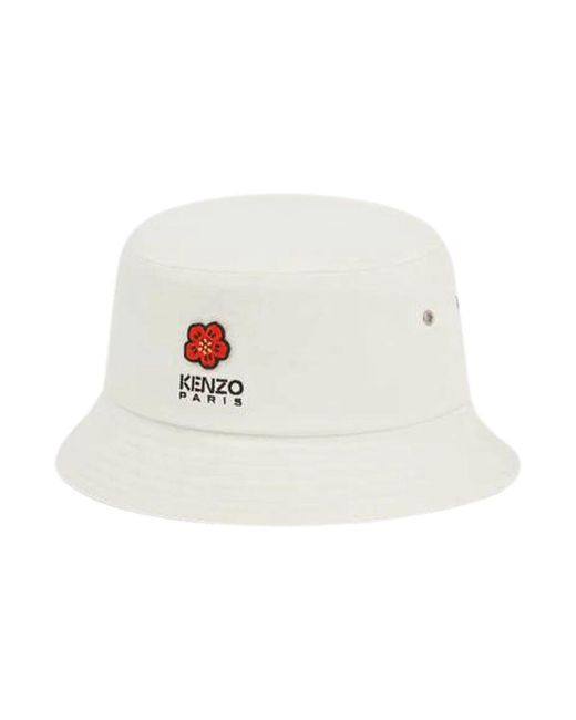 KENZO White Blumen crest bob hut