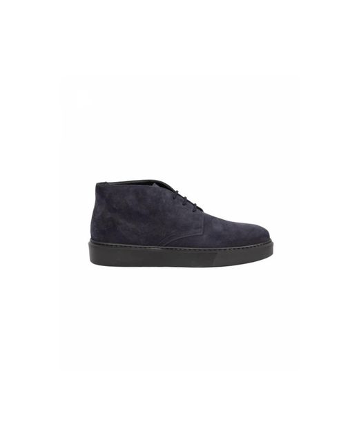 Doucal's Blue Lace-Up Boots for men