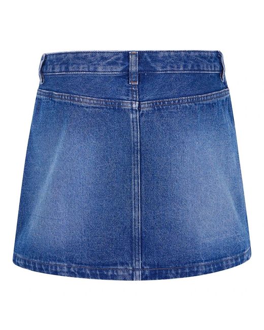 A.P.C. Darcy Mini Rok in het Blue