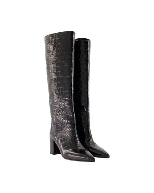 Paris Texas Black Heeled Boots