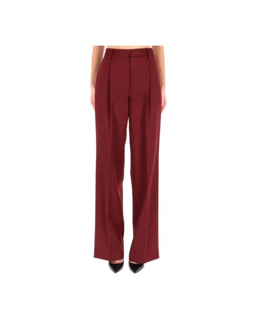 Dries Van Noten Red Wide Trousers