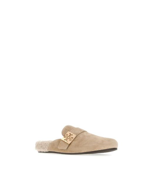 Tory Burch Natural Mules