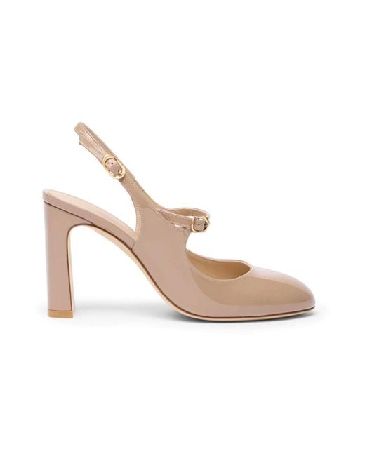 Stuart Weitzman Babette Mary Jane Slingback 85 in het Metallic