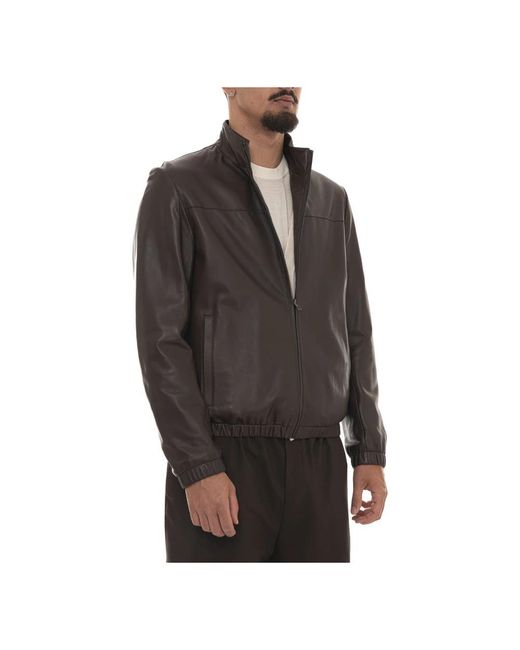 Leather Jackets Boss de hombre de color Black