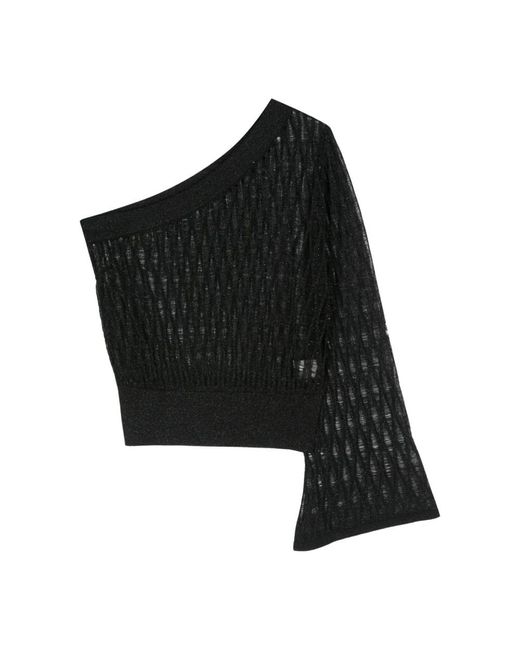 FEDERICA TOSI Black Round-Neck Knitwear