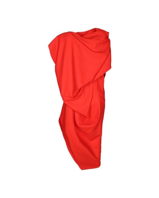 Issey Miyake Red Wrap Dresses