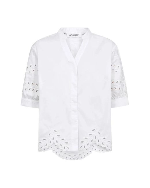 co'couture Overhemden ,Wit ,Blouses in het White