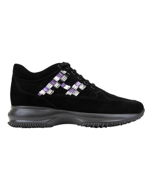 Sneakers in camoscio con lacci di Hogan in Black