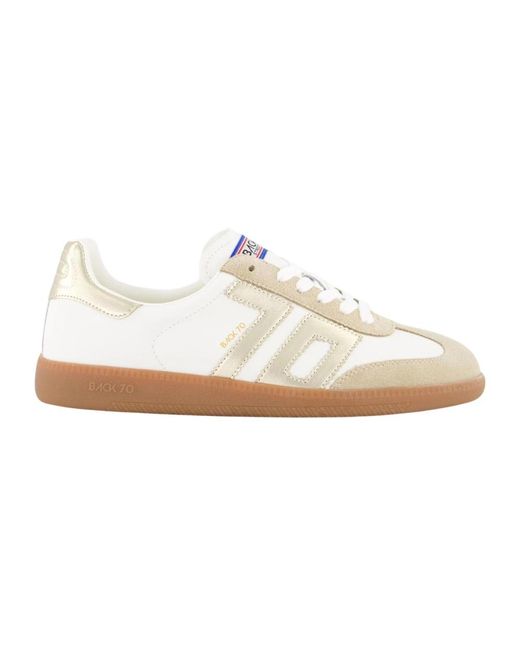 Back70 Schoenen ,Wit ,Cloud Sneaker Wit/Goud in het White